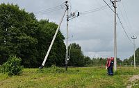 Строительство электросетей для присоединения участков многодетных в Шейно завершили